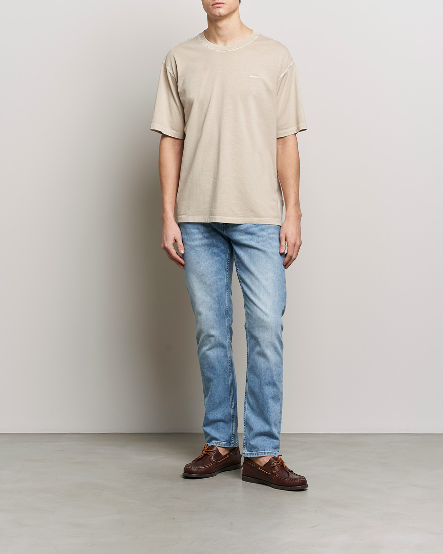 Men | T-Shirts | GANT | Sunbleached T-Shirt Silky Beige