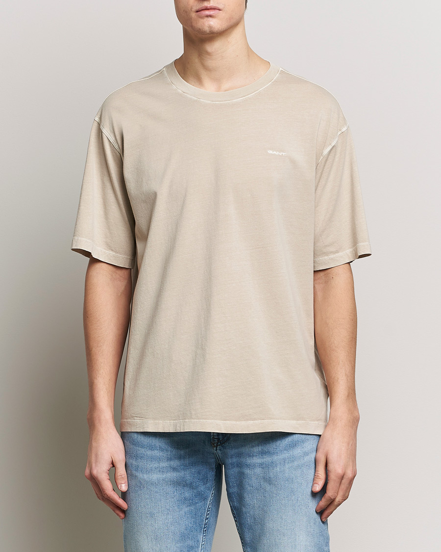 Men | T-Shirts | GANT | Sunbleached T-Shirt Silky Beige
