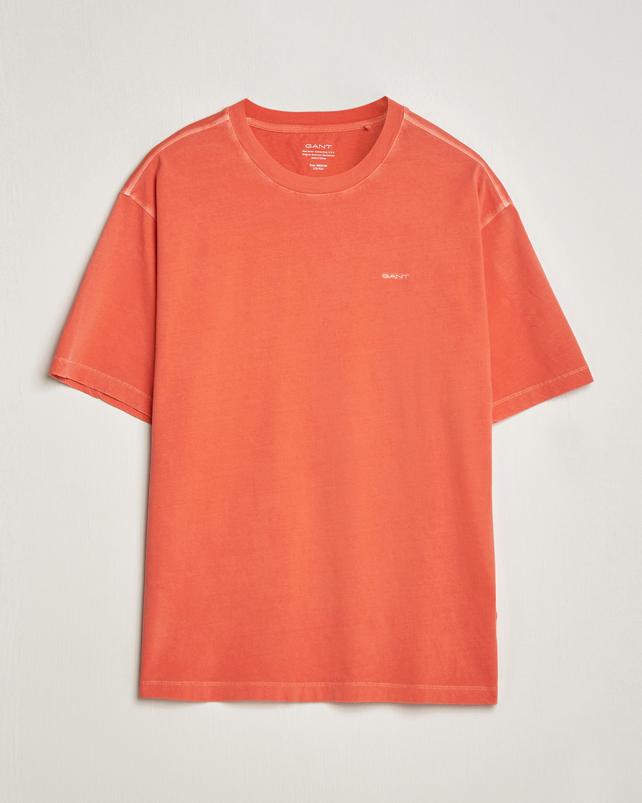 Men | T-Shirts | GANT | Sunbleached T-Shirt Burnt Orange