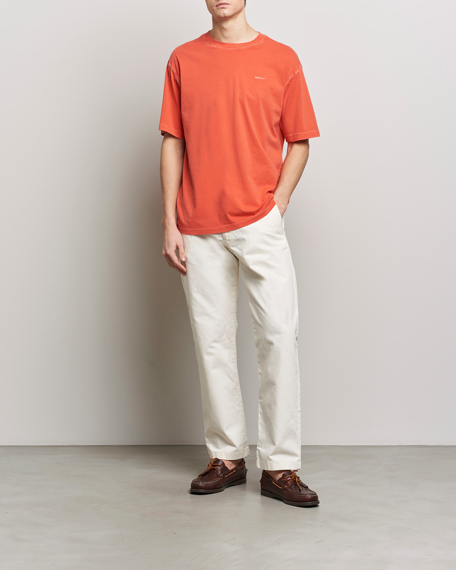 Men | T-Shirts | GANT | Sunbleached T-Shirt Burnt Orange
