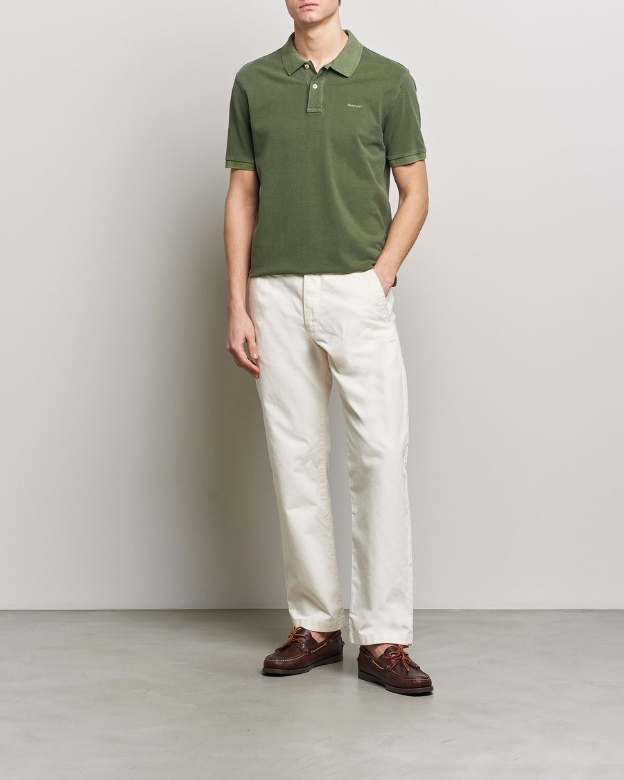 Men | Polo Shirts | GANT | Sunbleached Polo Pine Green