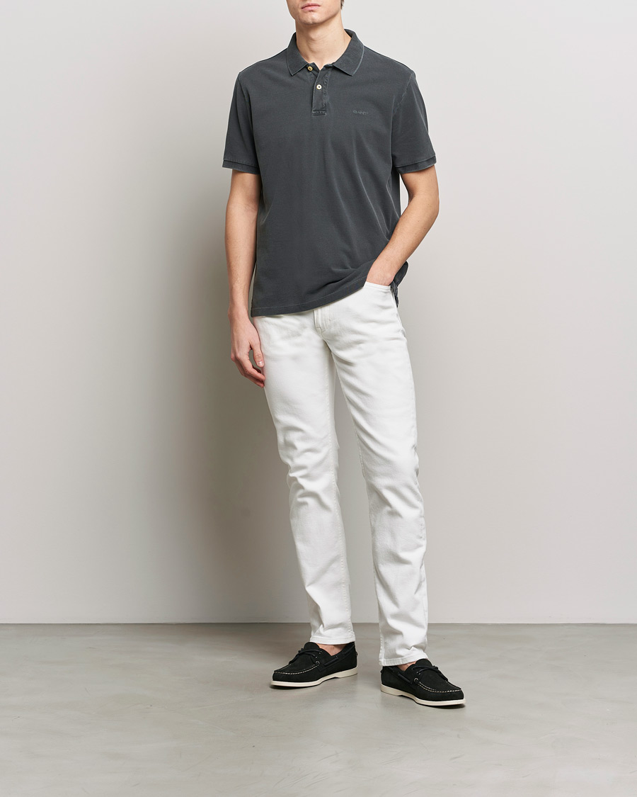 Men | Polo Shirts | GANT | Sunbleached Polo Black