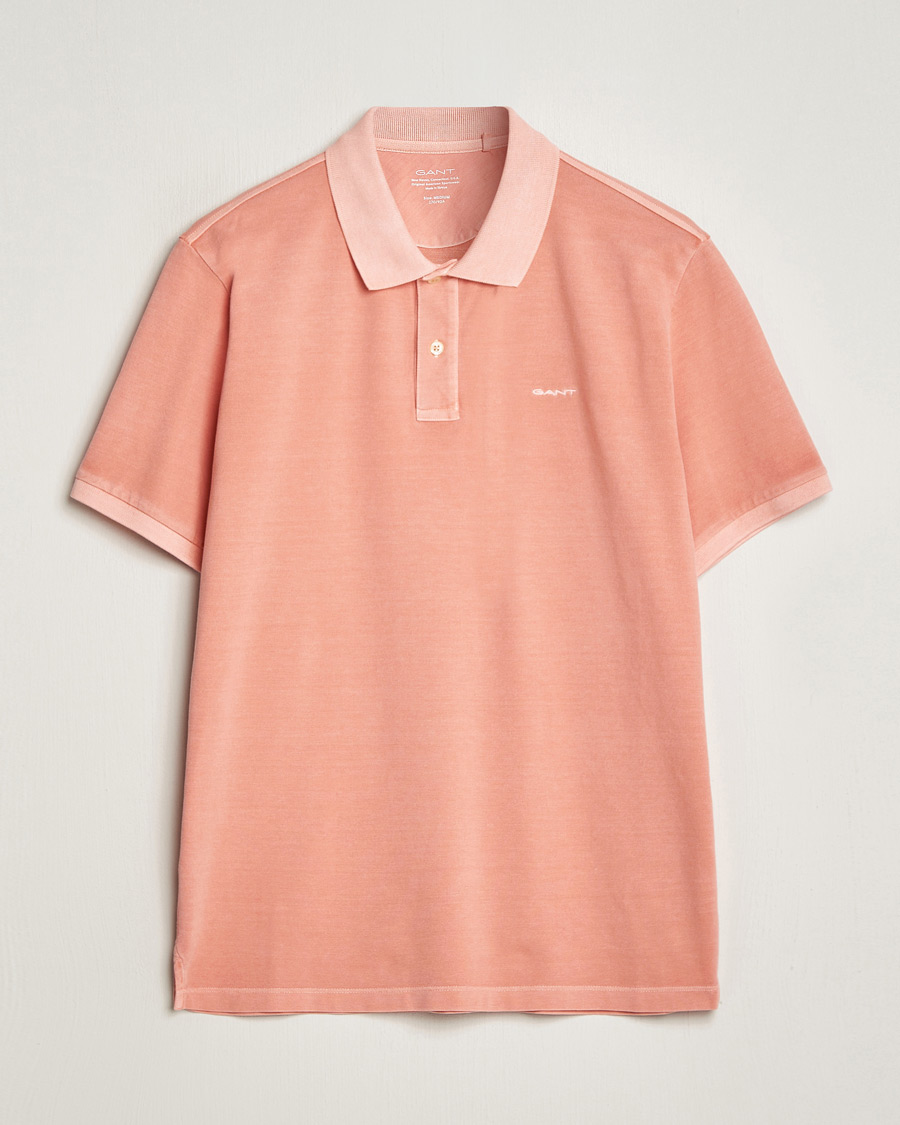 Men | Polo Shirts | GANT | Sunbleached Polo Peachy Pink