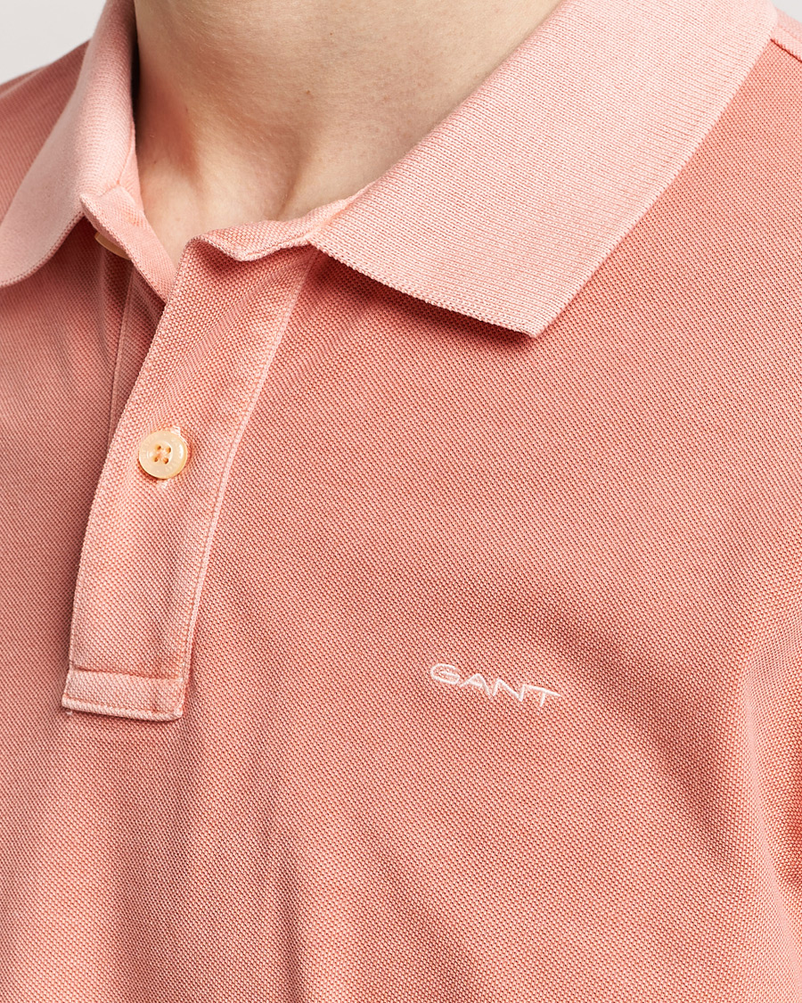 Men | Polo Shirts | GANT | Sunbleached Polo Peachy Pink
