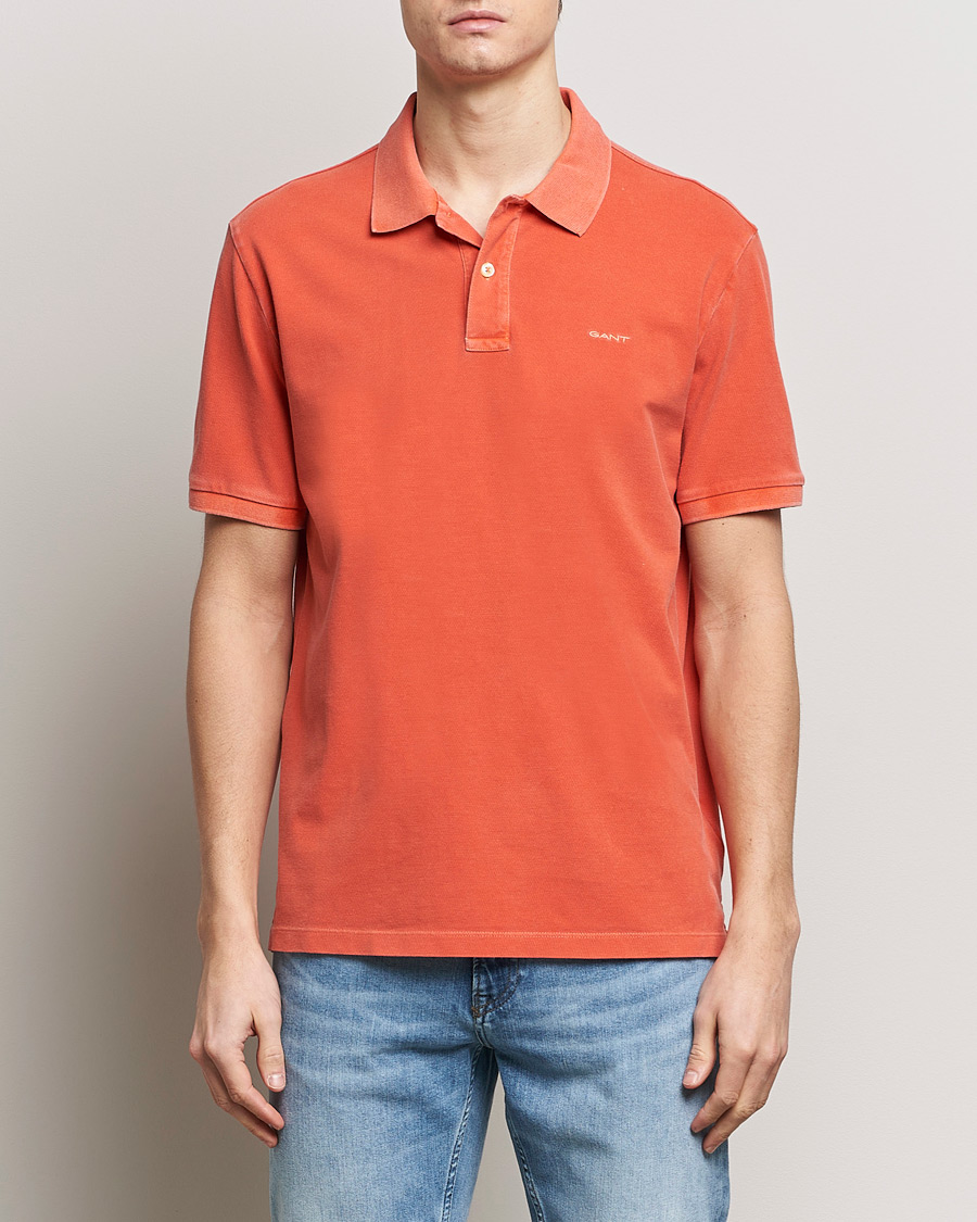 Men | Polo Shirts | GANT | Sunbleached Polo Burnt Orange