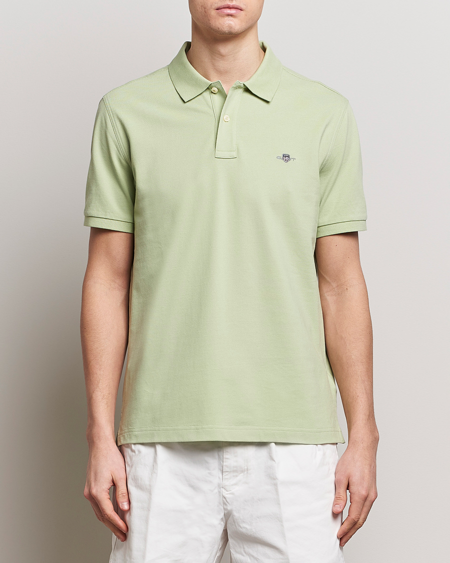 Men | Short Sleeve Polo Shirts | GANT | The Original Polo Milky Matcha