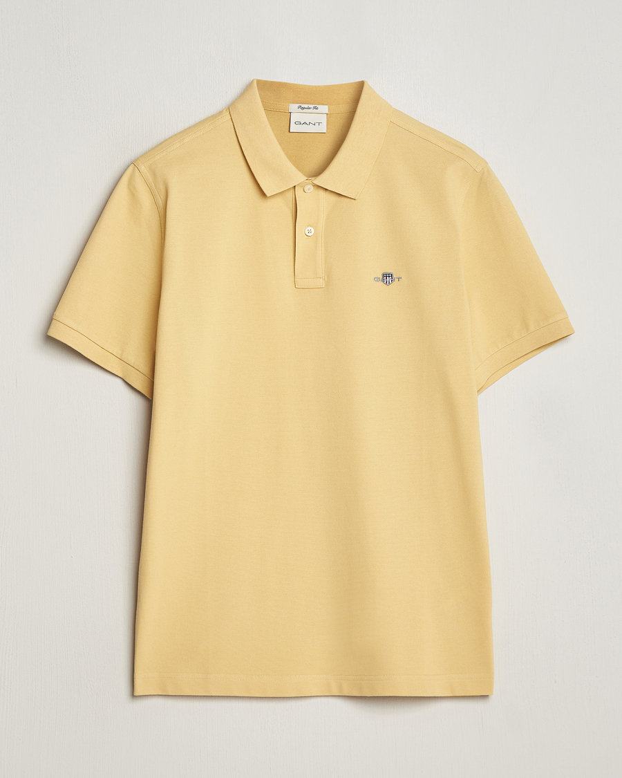 Men | Polo Shirts | GANT | The Original Polo Dusty Yellow