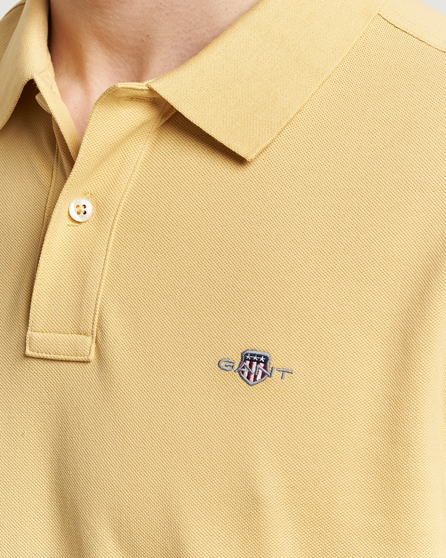 Men | Polo Shirts | GANT | The Original Polo Dusty Yellow