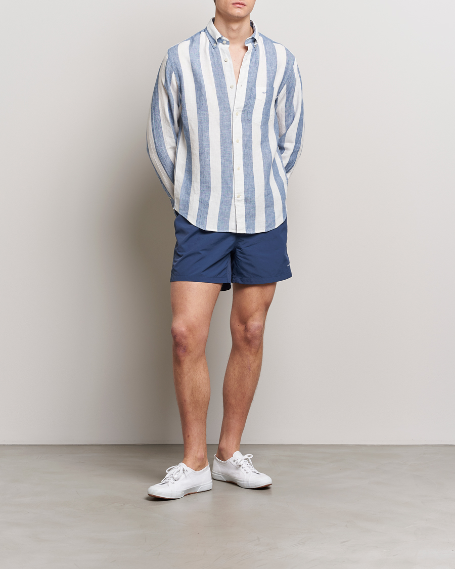 Men | Swimwear | GANT | Basic Swimshorts Dusty Blue Sea