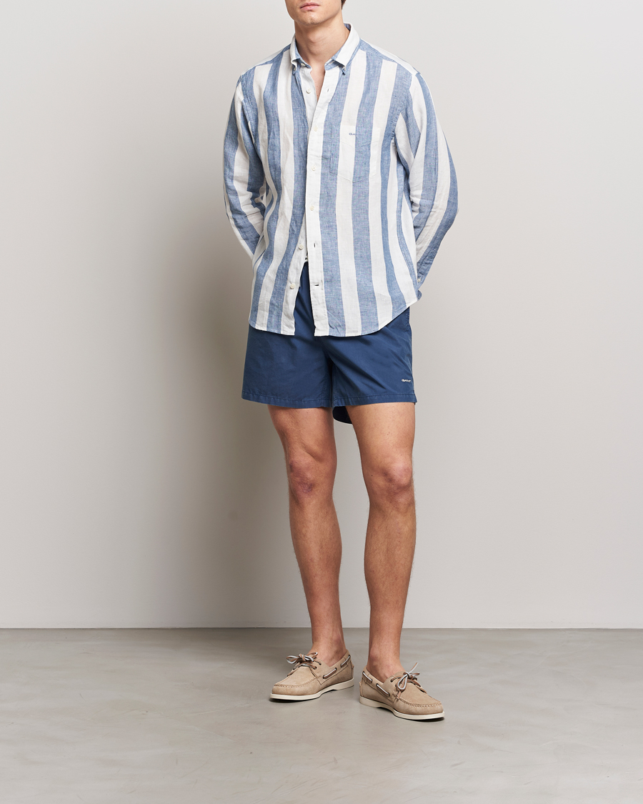 Men | Swimwear | GANT | Sunbleached Swimshorts Dusty Blue Sea