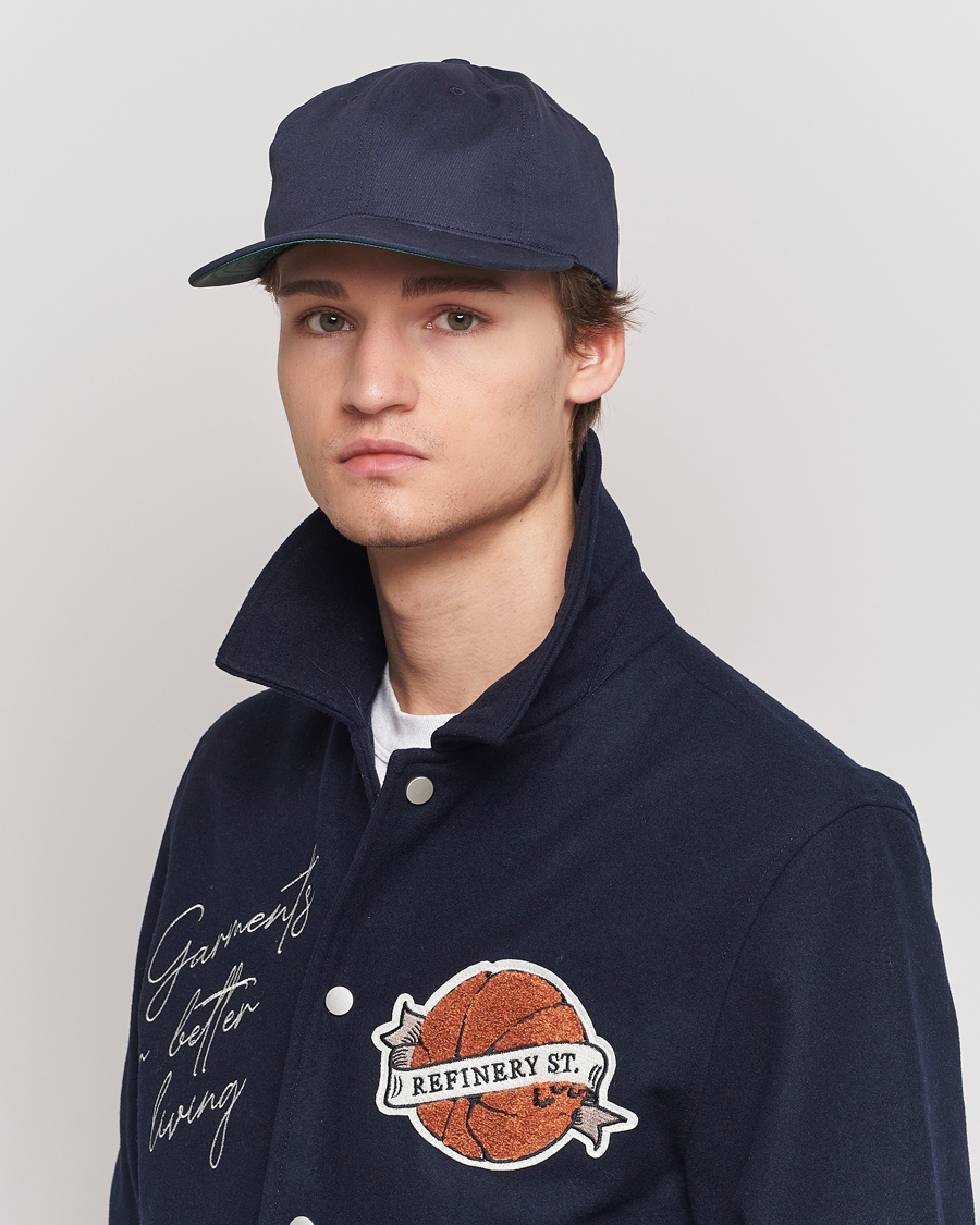 Men |  | Ebbets Field Flannels | Made in USA Unlettered Cotton Cap Navy