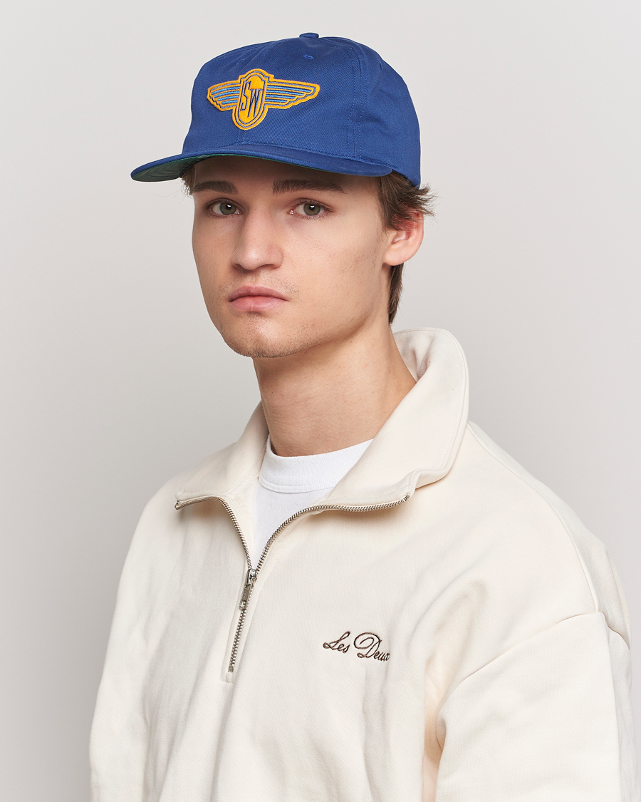 Men | Ebbets Field Flannels Made in USA Stewart-Warner 1930 Vintage Cap Blue | Ebbets Field Flannels | Made in USA Stewart-Warner 1930 Vintage Cap Blue