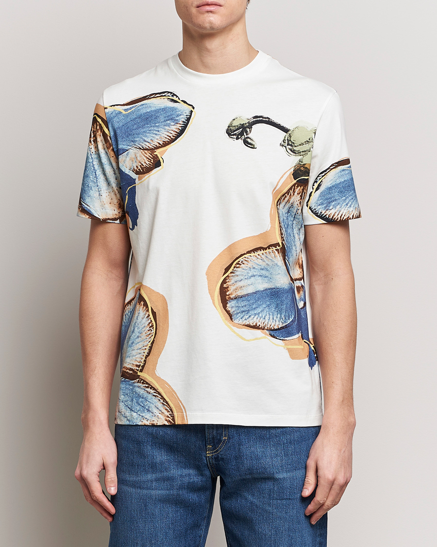 Homme |  | Paul Smith | Organic Cotton Printed Orchid T-Shirt White