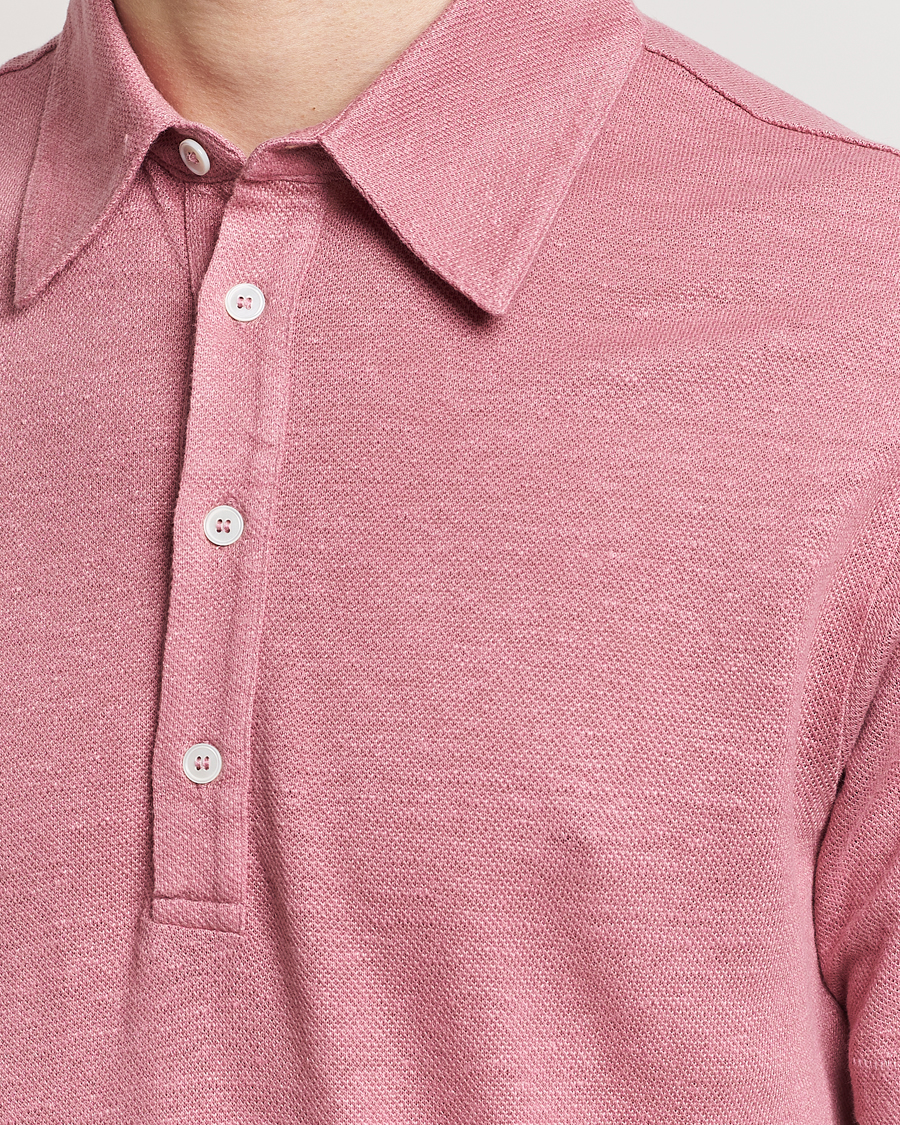Men | Polo Shirts | Paul Smith | Linen Polo Pink