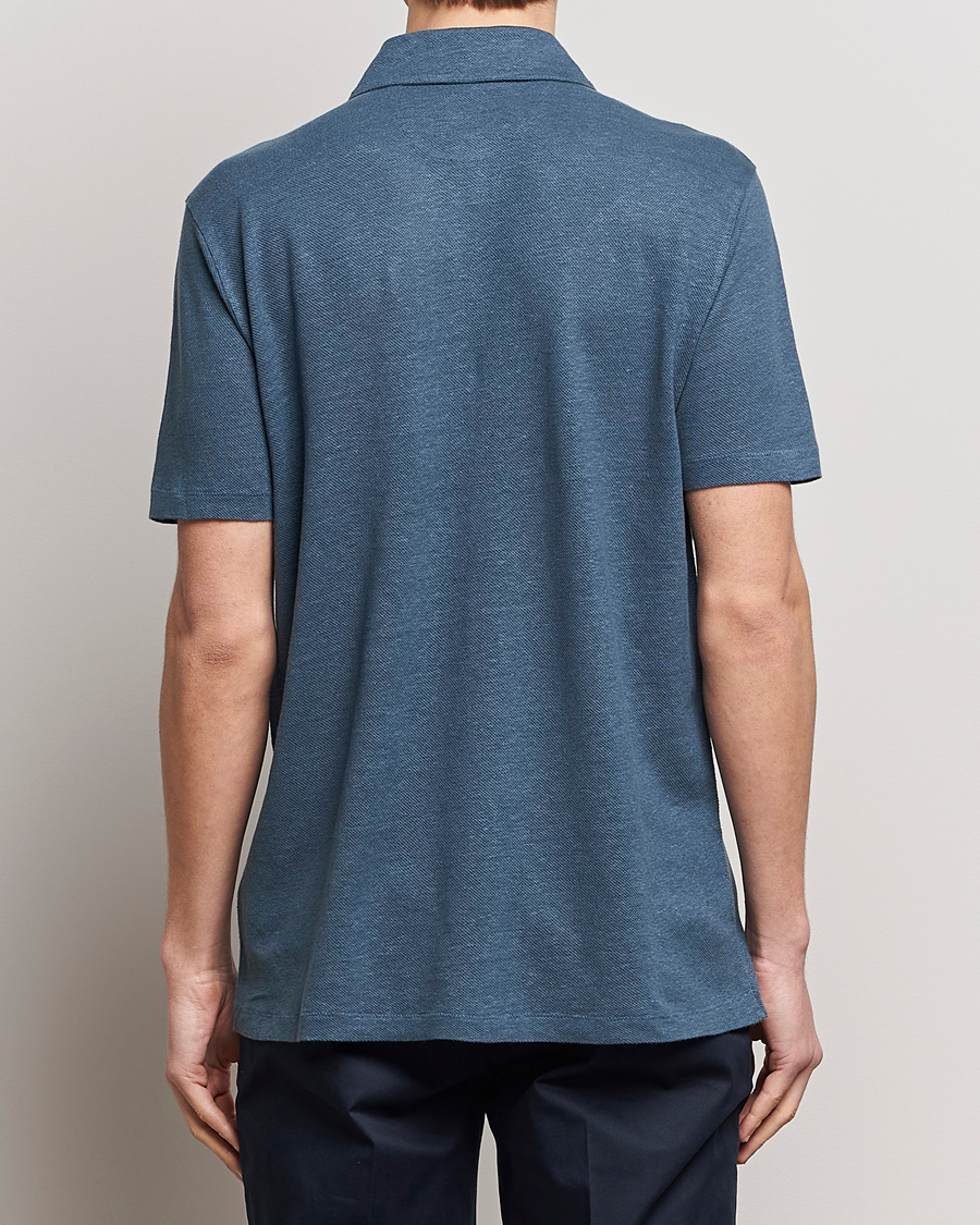 Men | Polo Shirts | Paul Smith | Linen Polo Blue