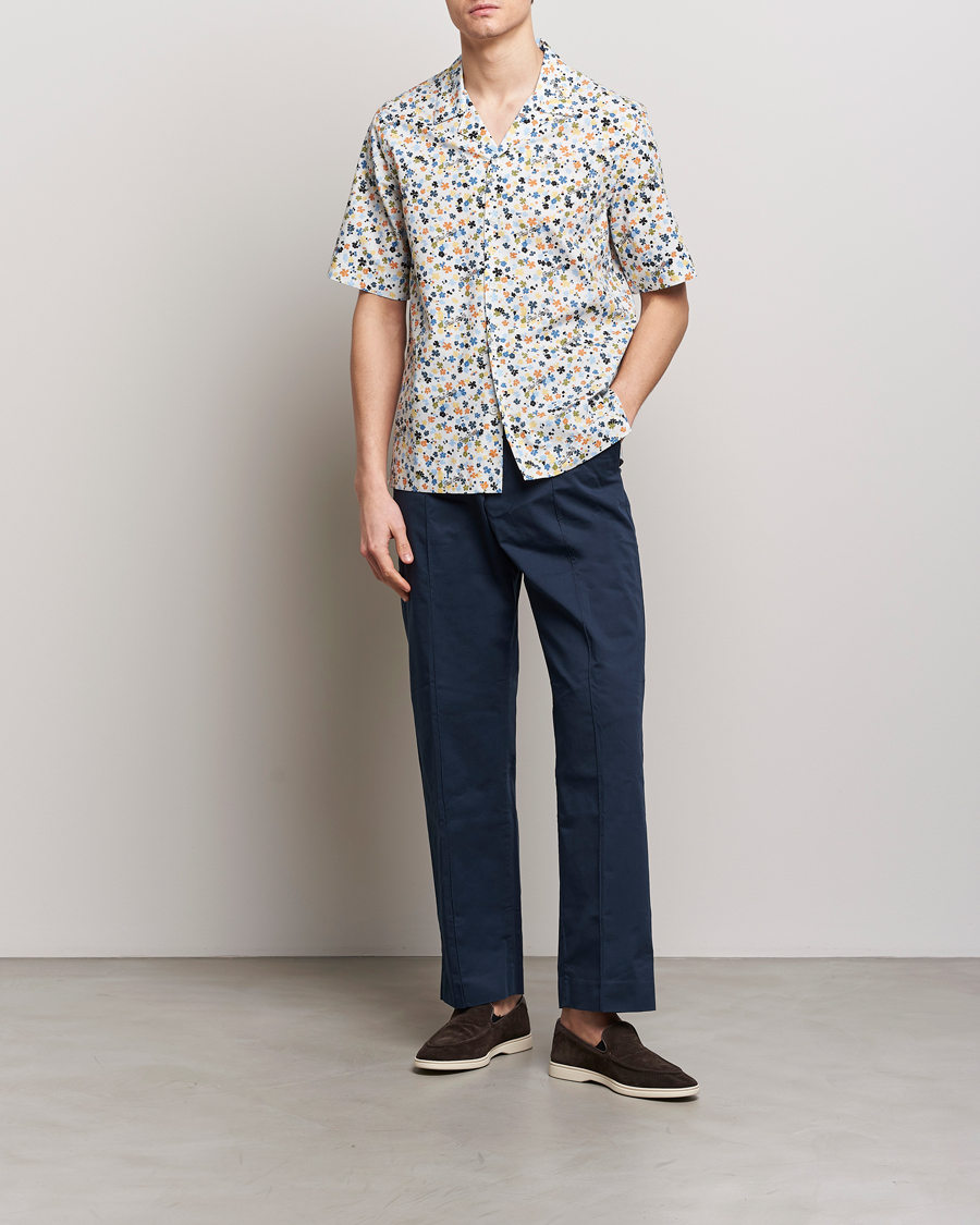 Men | Shirts | Paul Smith | Printed Flower Resort Short Sleeve Shirt White