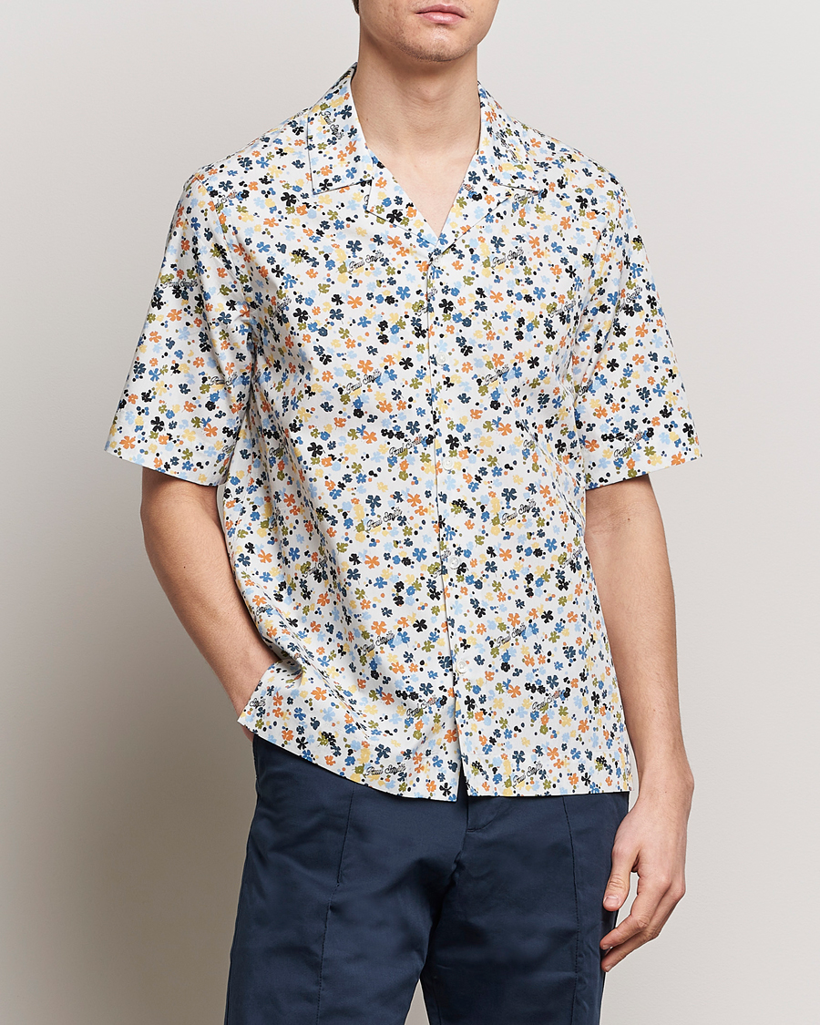 Herr | Kortärmade skjortor | Paul Smith | Printed Flower Resort Short Sleeve Shirt White