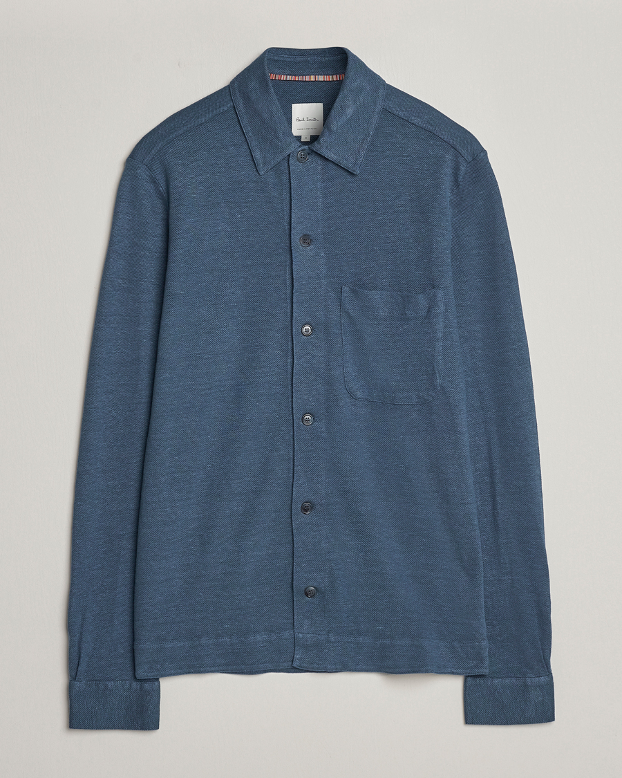 Men | Shirts | Paul Smith | Linen Jersey Shirt Blue