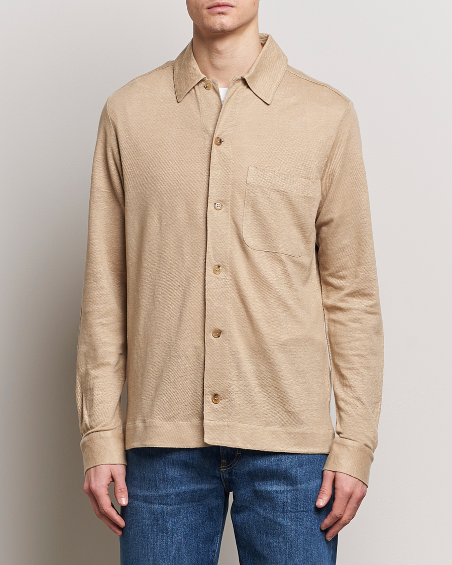 Men |  | Paul Smith | Linen Jersey Shirt Beige