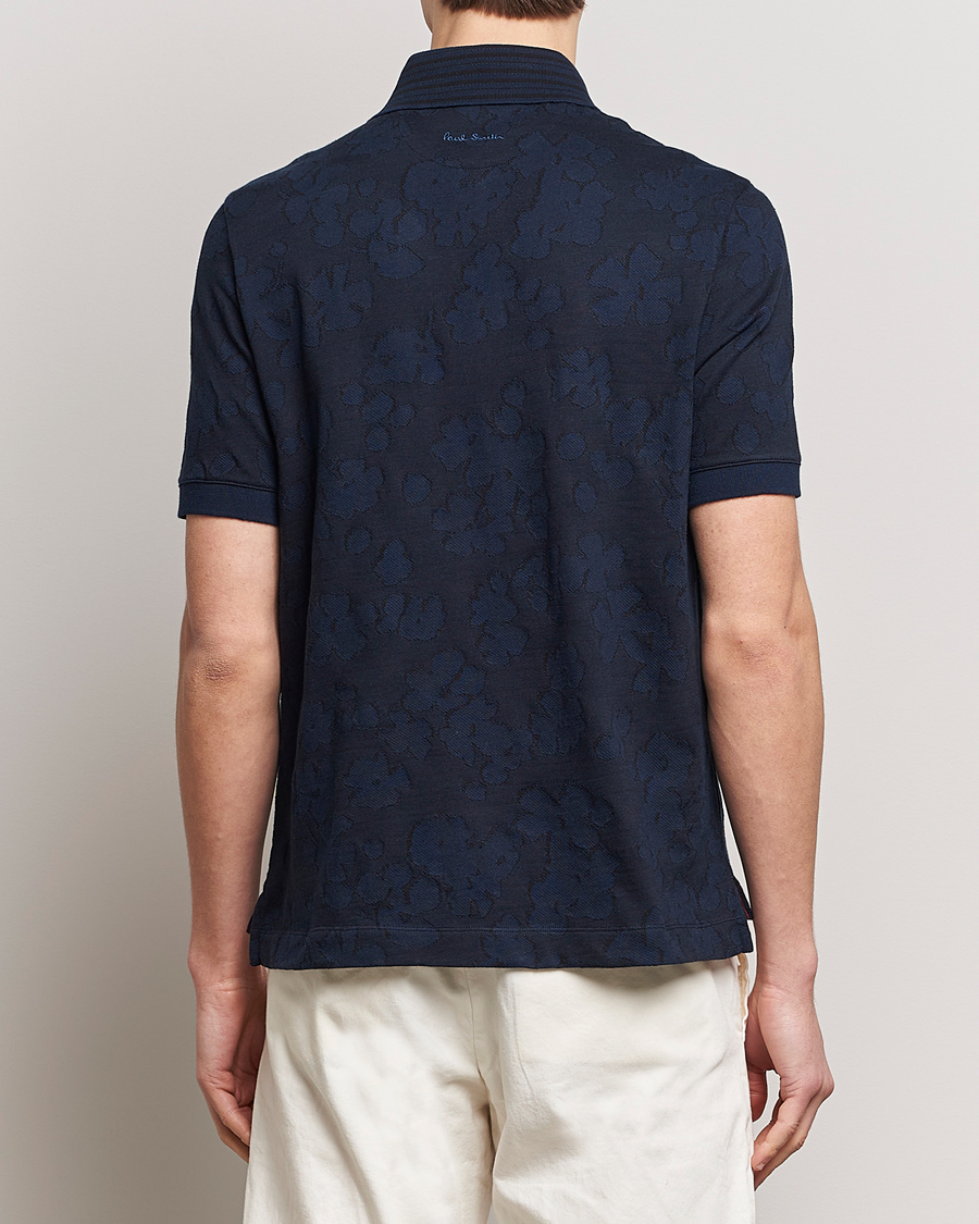 Men | Shirts | Paul Smith | Floral Jacquard Short Sleeve Shirt Navy