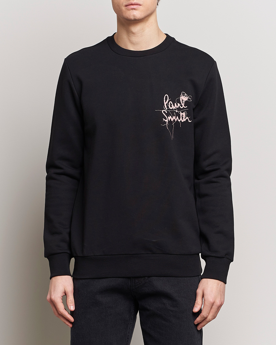 Herr | Sweatshirts | Paul Smith | Logo Printed Crew Neck Sweatshirt Black