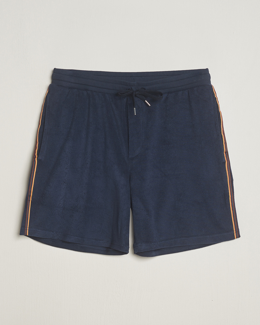 Men | Shorts | Paul Smith | Stripe Towelling Shorts Navy