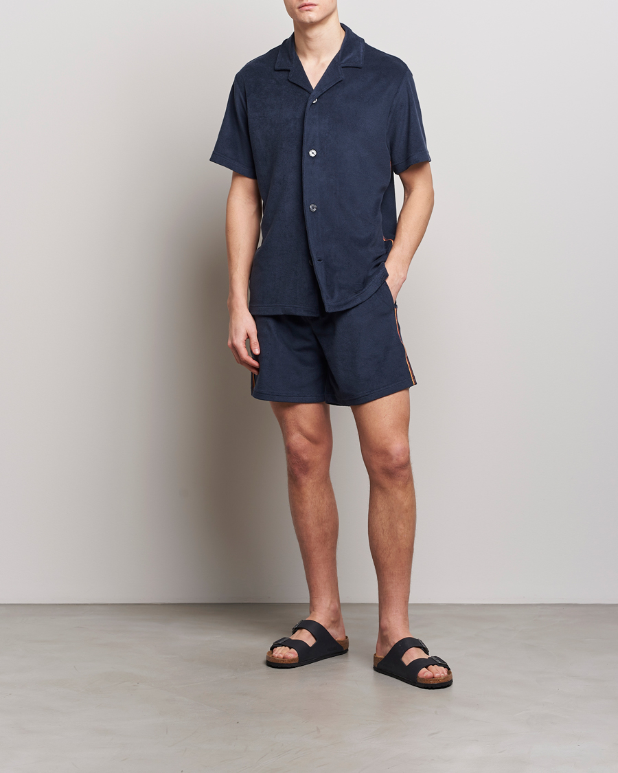 Men | Shorts | Paul Smith | Stripe Towelling Shorts Navy
