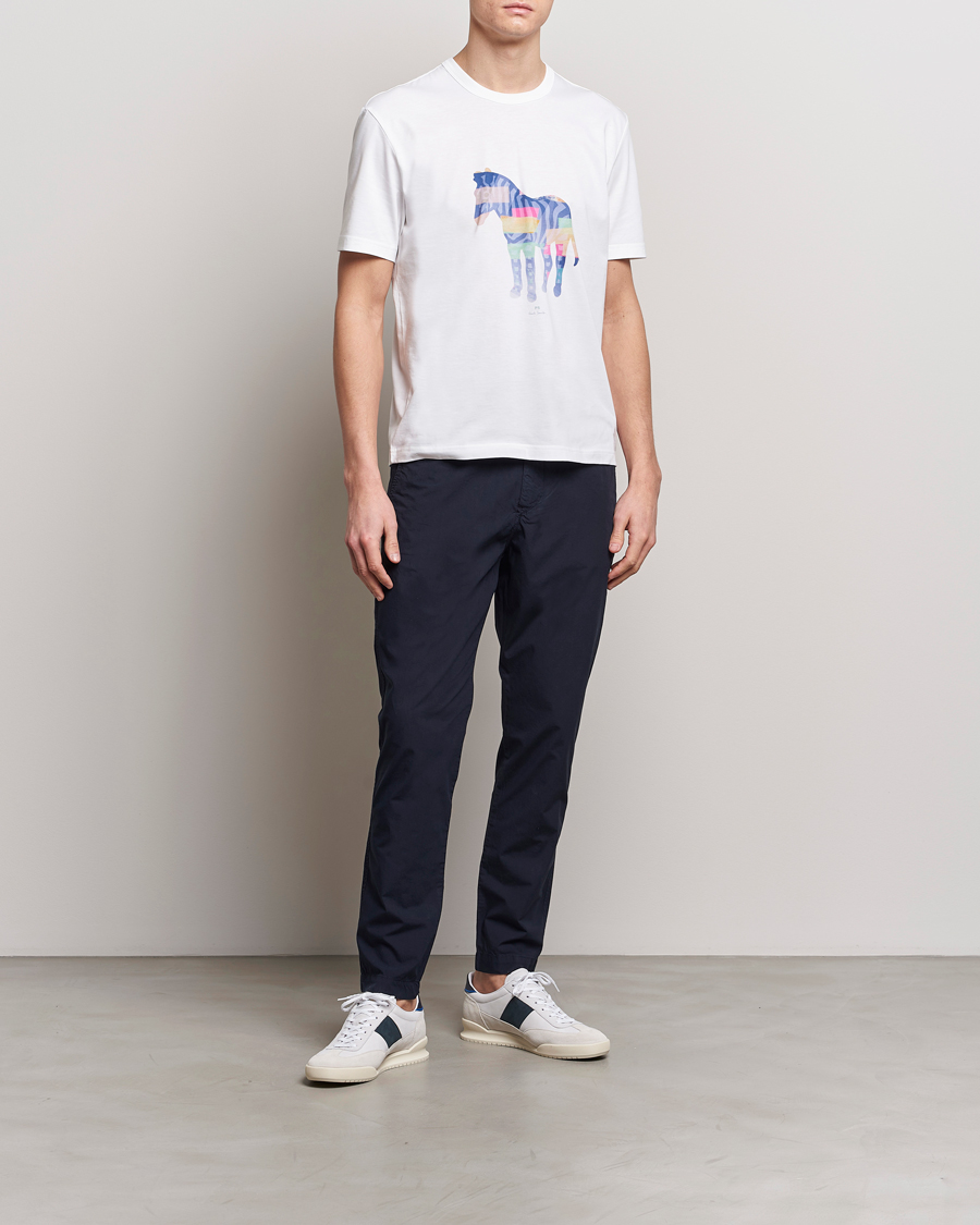 Men | Trousers | PS Paul Smith | Cotton Drawstring Trousers Navy