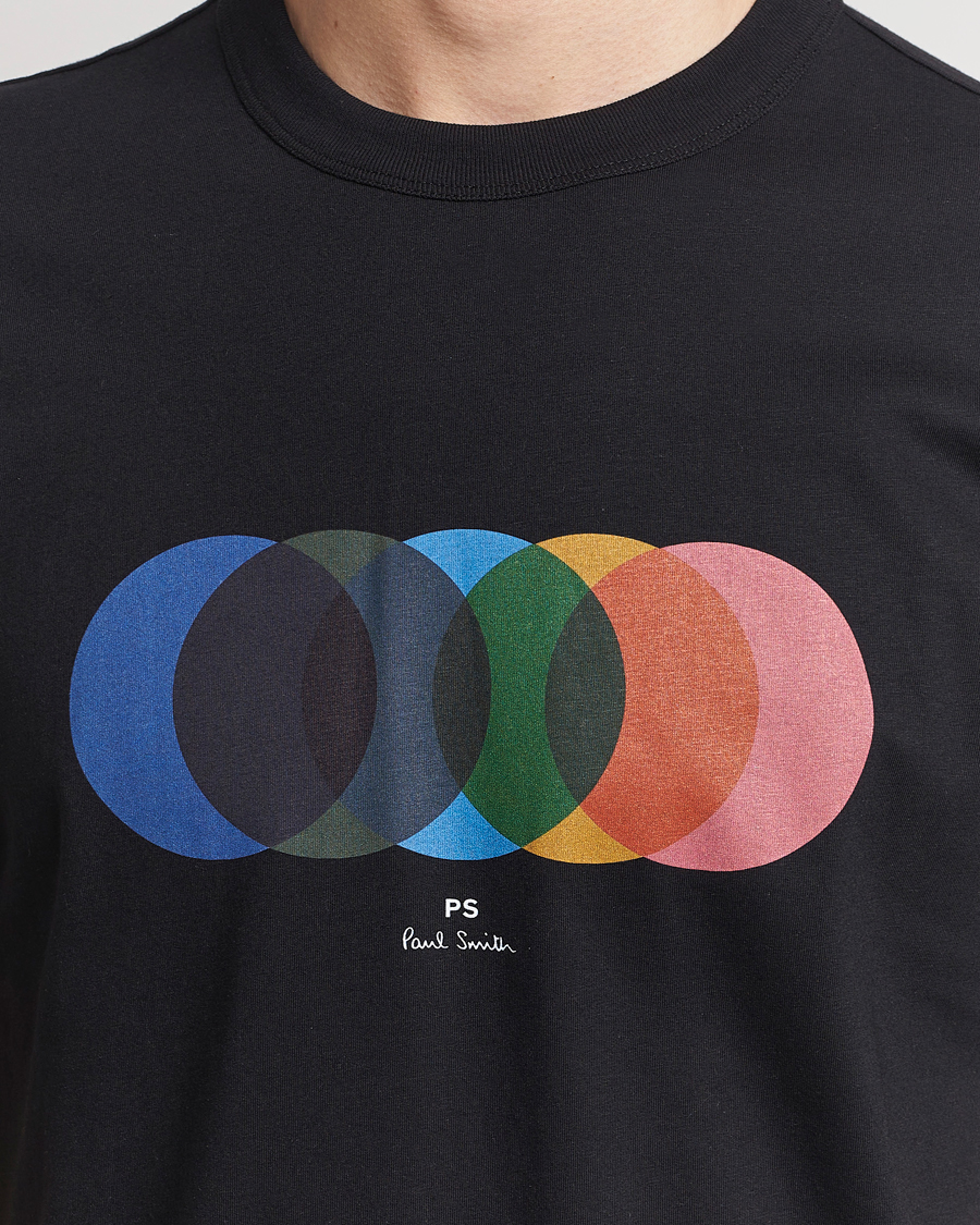 Men | T-Shirts | PS Paul Smith | Organic Cotton Circles Crew Neck T-Shirt Black