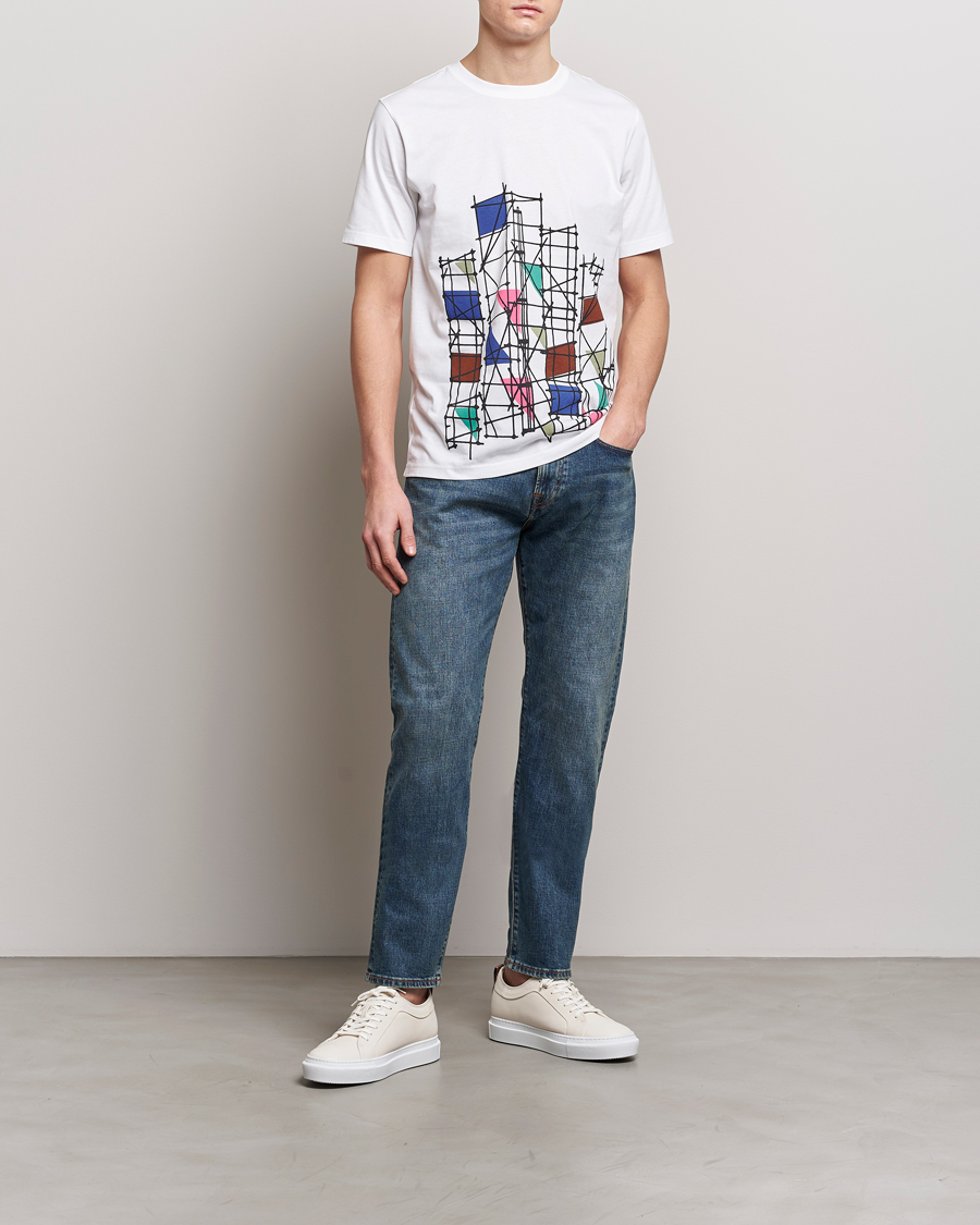 Men | T-Shirts | PS Paul Smith | Organic Cotton Scaffold Crew Neck T-Shirt White