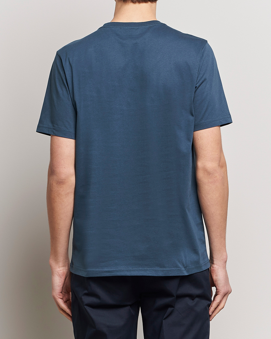 Men | T-Shirts | PS Paul Smith | Organic Cotton Badges Crew Neck T-Shirt Blue