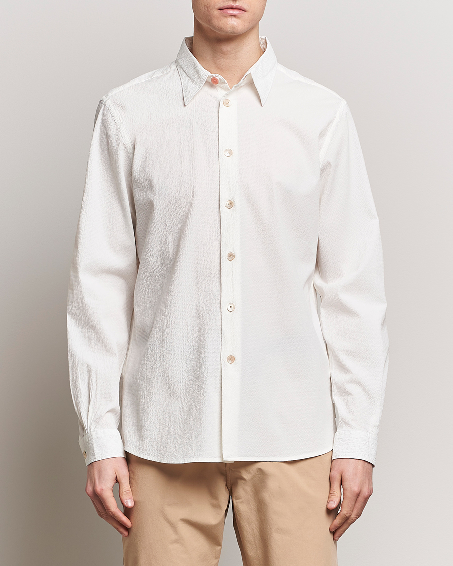 Men | Casual | PS Paul Smith | Regular Fit Seersucker Shirt White
