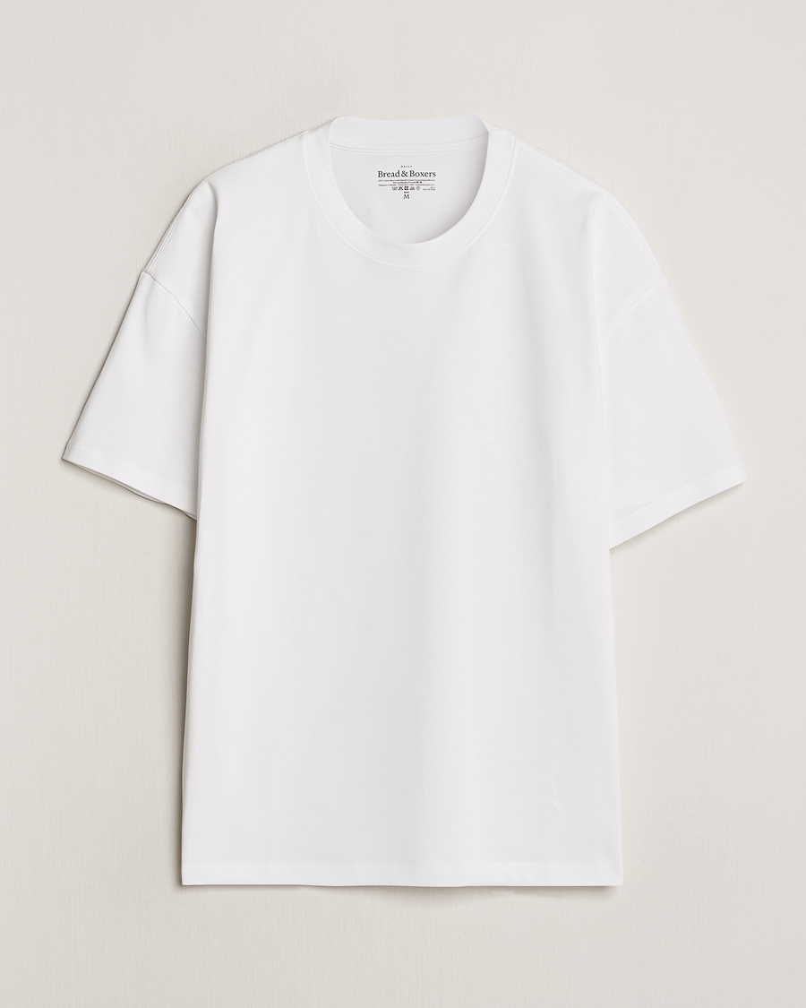 Men | T-Shirts | Bread & Boxers | Textured Heavy Crew Neck T-Shirt White