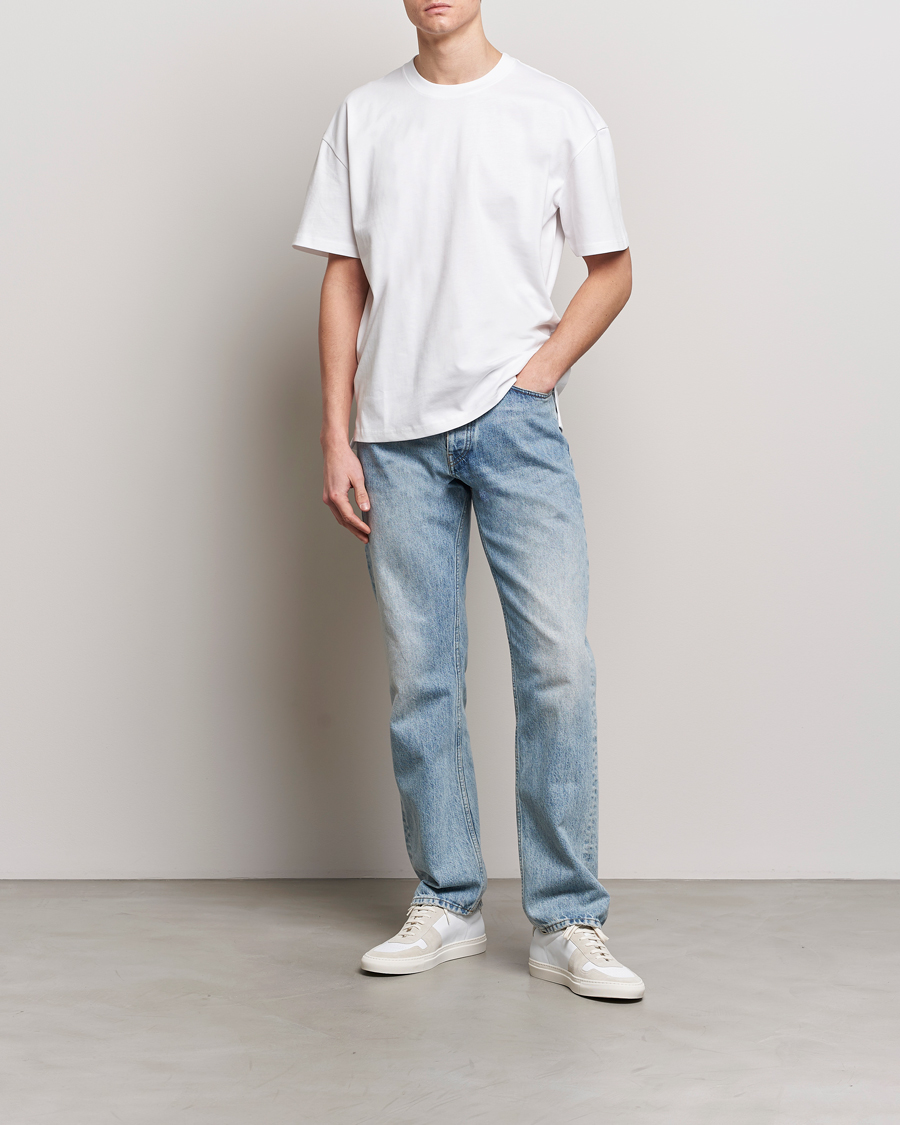 Men | T-Shirts | Bread & Boxers | Textured Heavy Crew Neck T-Shirt White