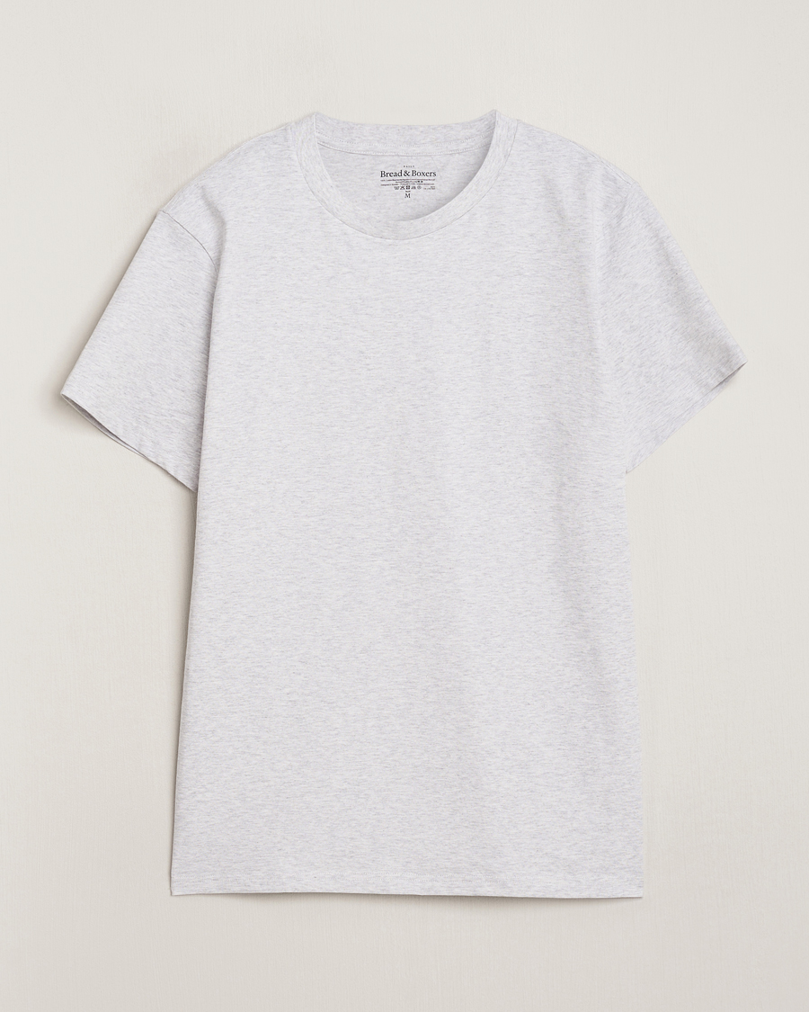 Men | T-Shirts | Bread & Boxers | Crew Neck Regular T-Shirt Light Grey Melange