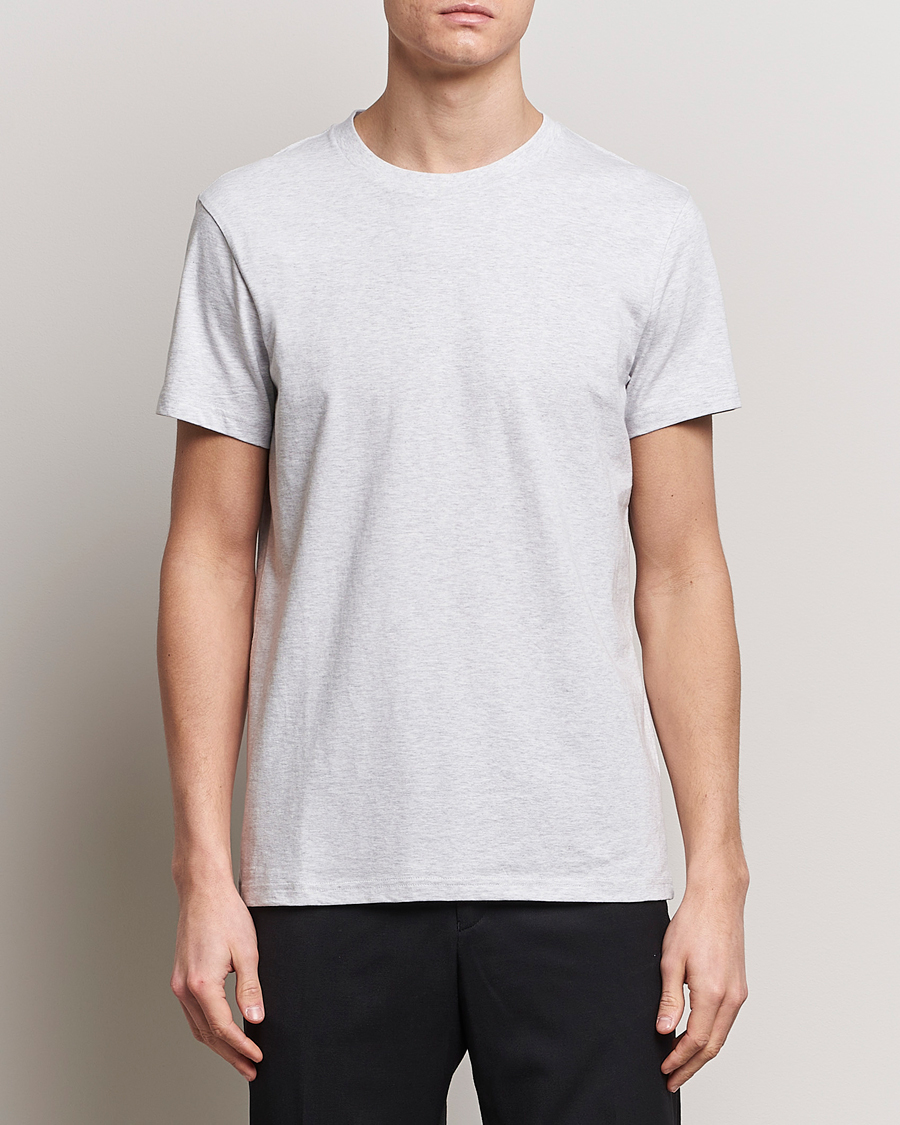 Men | T-Shirts | Bread & Boxers | Crew Neck Regular T-Shirt Light Grey Melange