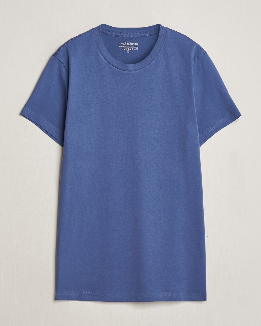 Men | T-Shirts | Bread & Boxers | Crew Neck Regular T-Shirt Denim Blue