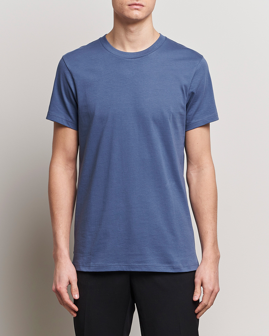 Men | T-Shirts | Bread & Boxers | Crew Neck Regular T-Shirt Denim Blue