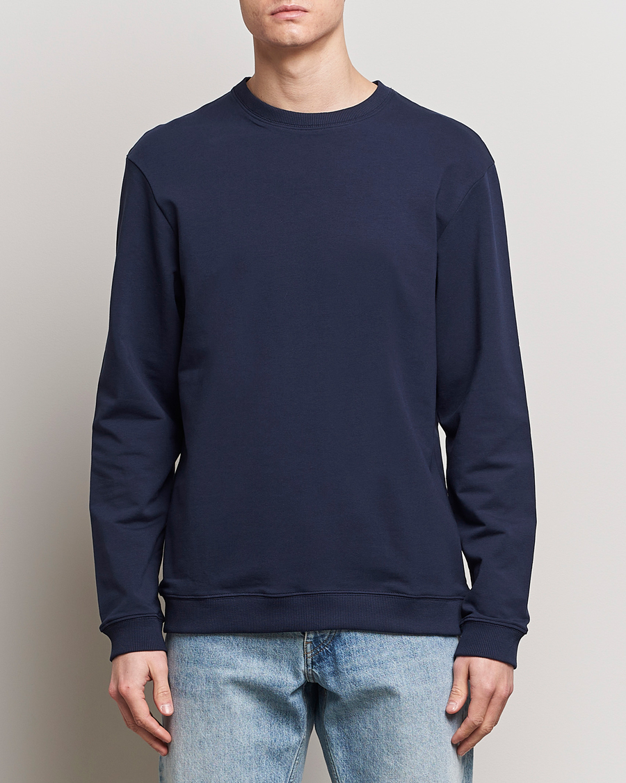 Men | Sweaters & Knitwear | Bread & Boxers | Loungewear Crew Neck Sweatshirt Navy Blue