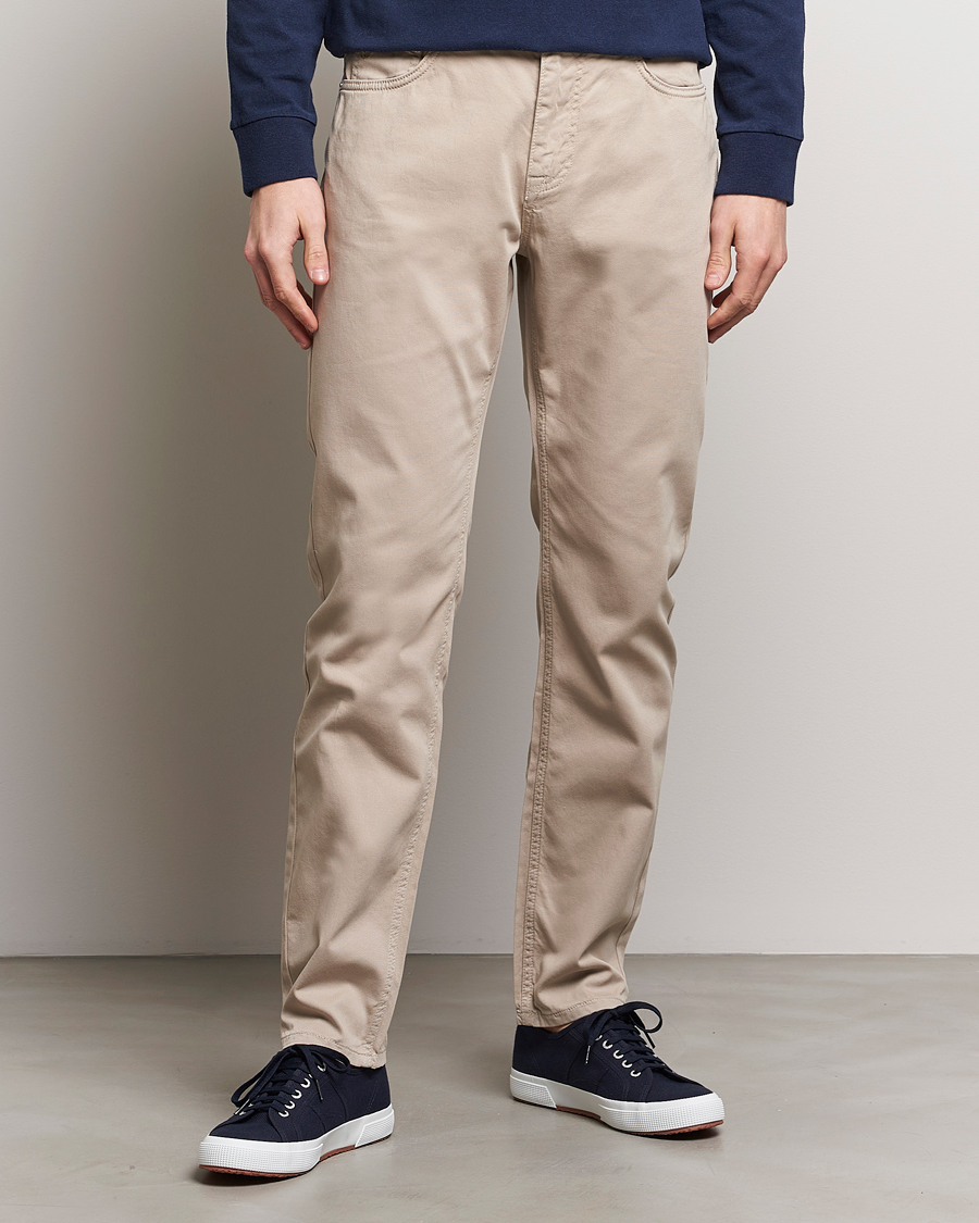 Men |  | Morris | James Structured 5-Pocket Trousers Khaki