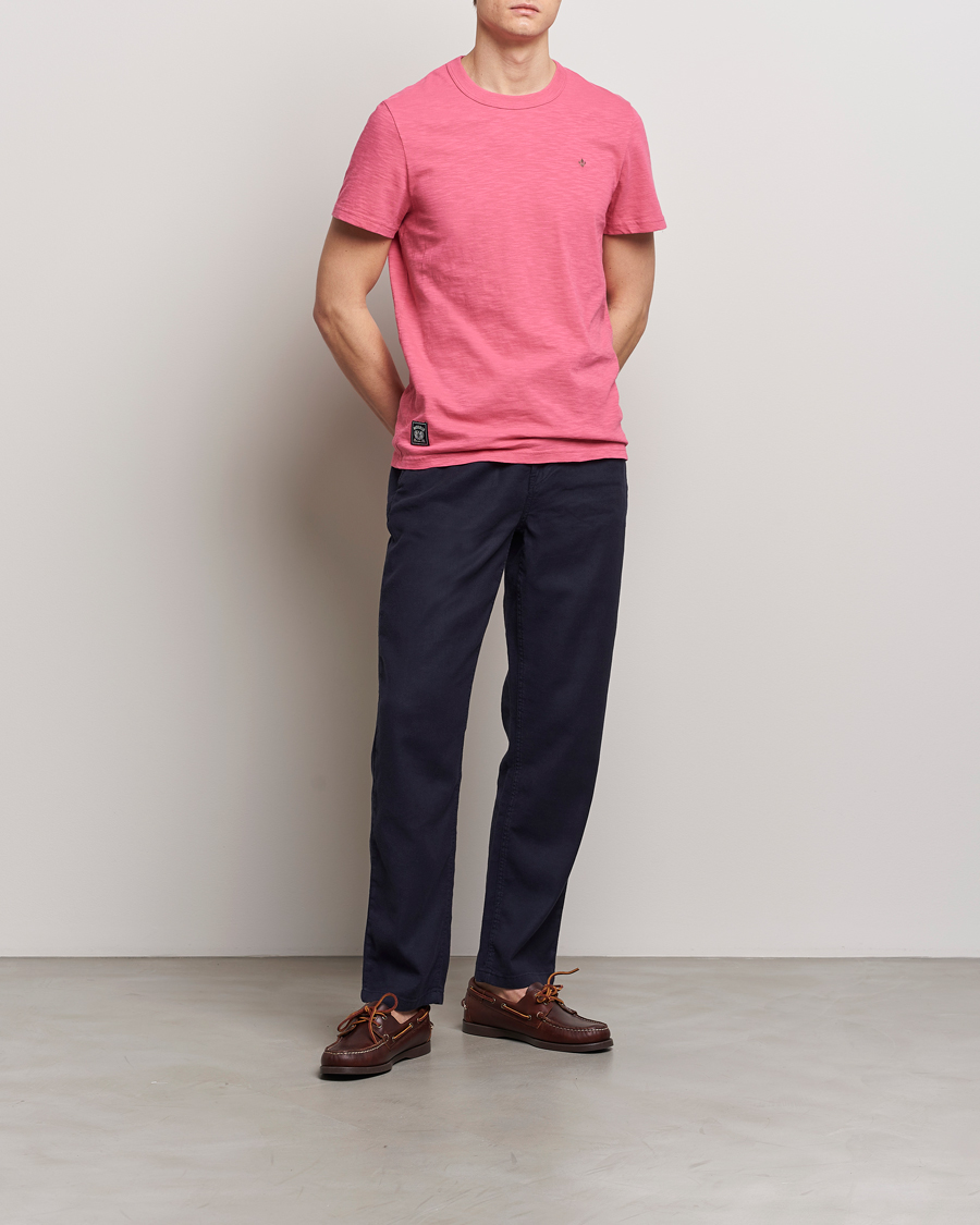 Men | Trousers | Morris | Fenix Linen Slacks Blue