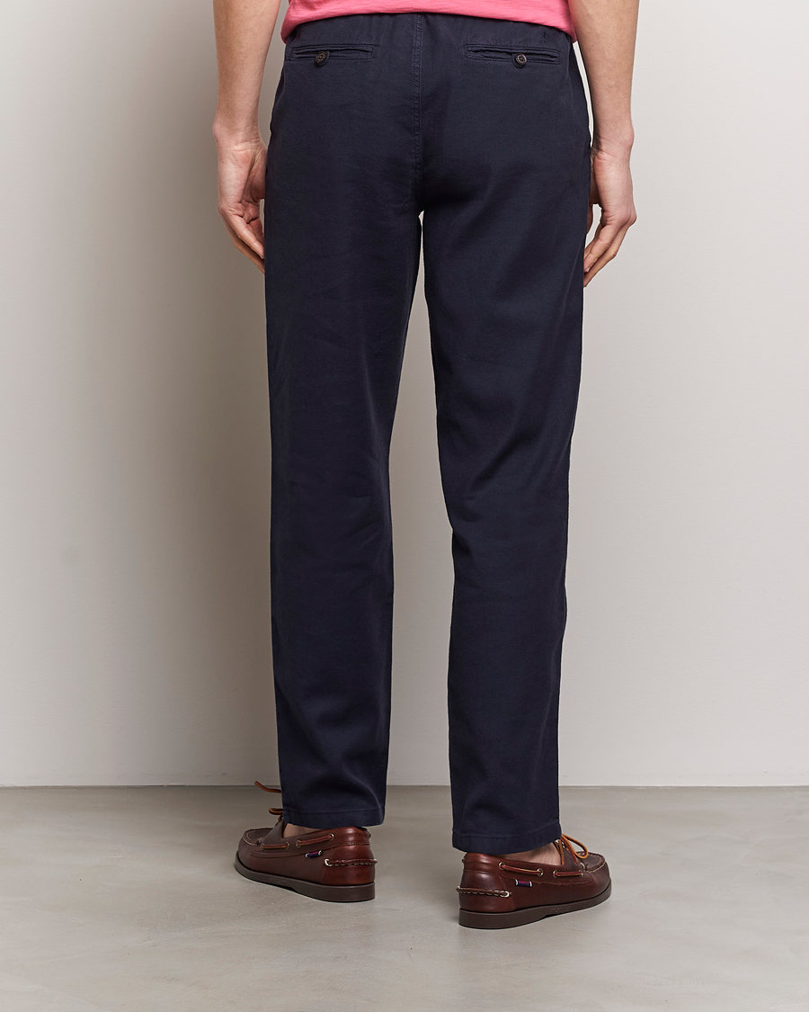 Men | Trousers | Morris | Fenix Linen Slacks Blue