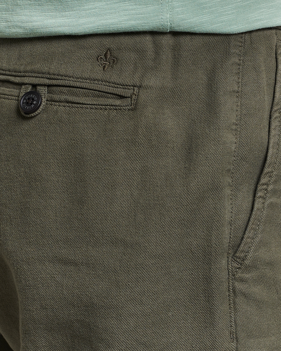 Men | Trousers | Morris | Fenix Linen Slacks Olive