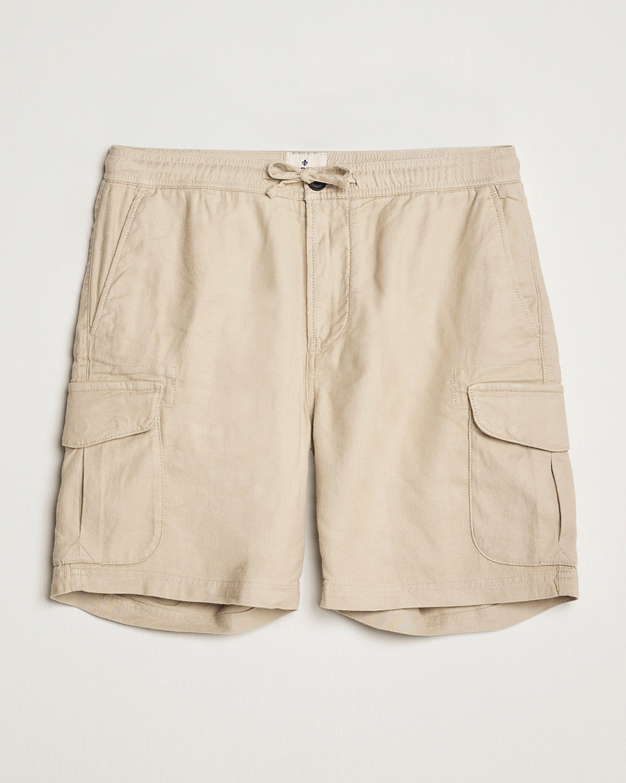 Men | Shorts | Morris | Cargo Linen Shorts Khaki