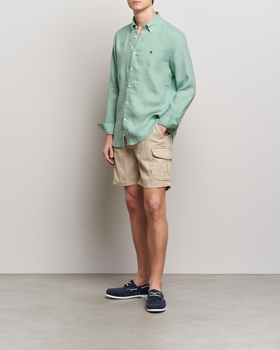 Men | Shorts | Morris | Cargo Linen Shorts Khaki