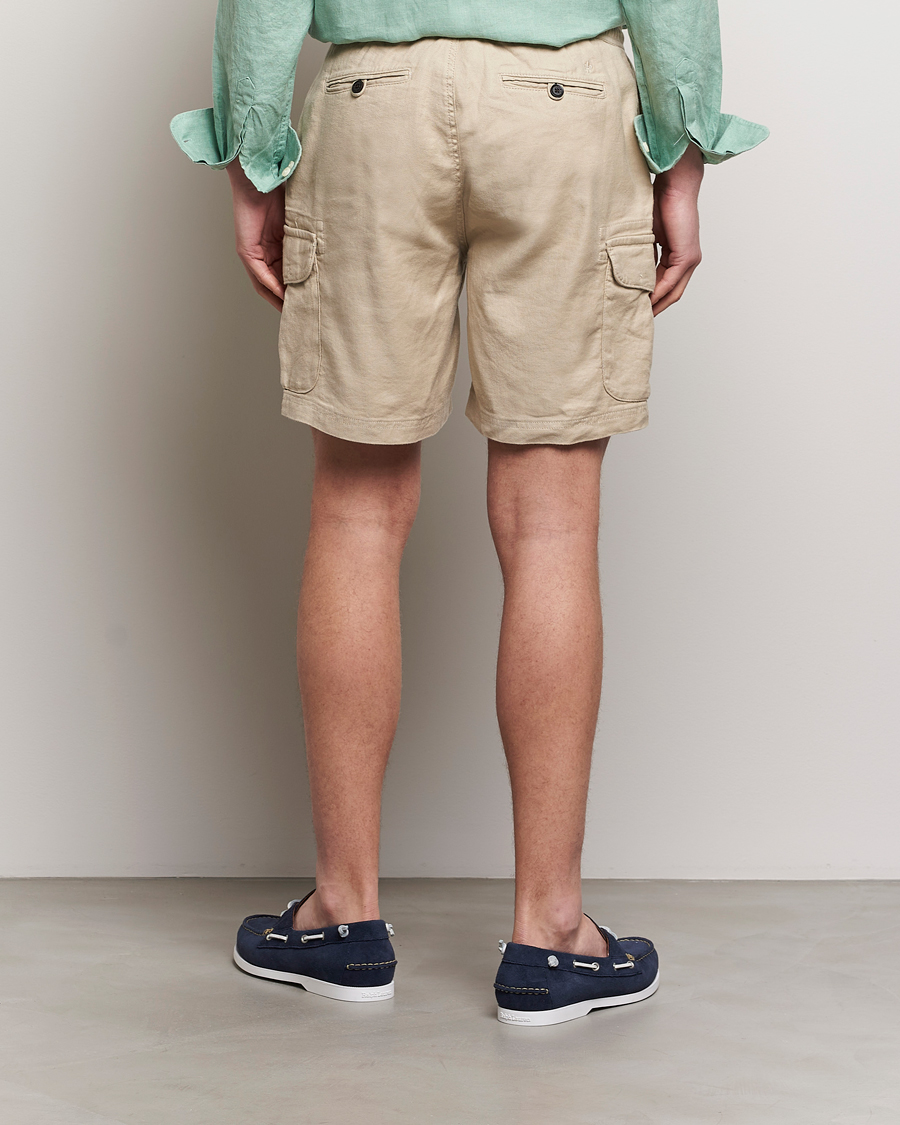 Men | Shorts | Morris | Cargo Linen Shorts Khaki