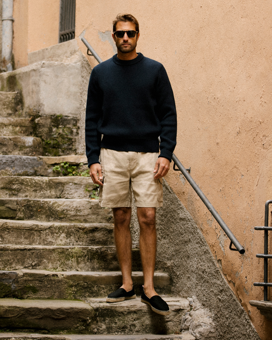 Men | Shorts | Morris | Cargo Linen Shorts Khaki