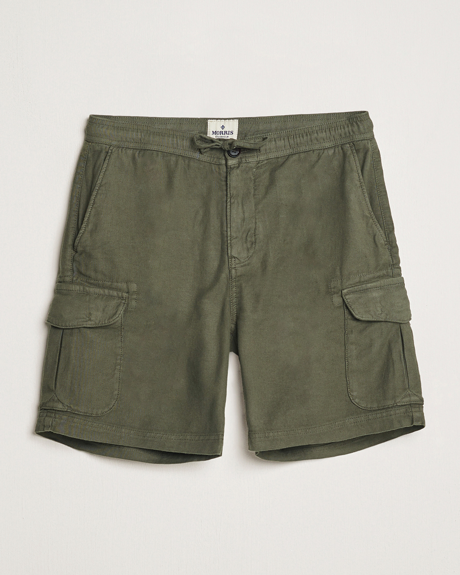 Men | Shorts | Morris | Cargo Linen Shorts Olive