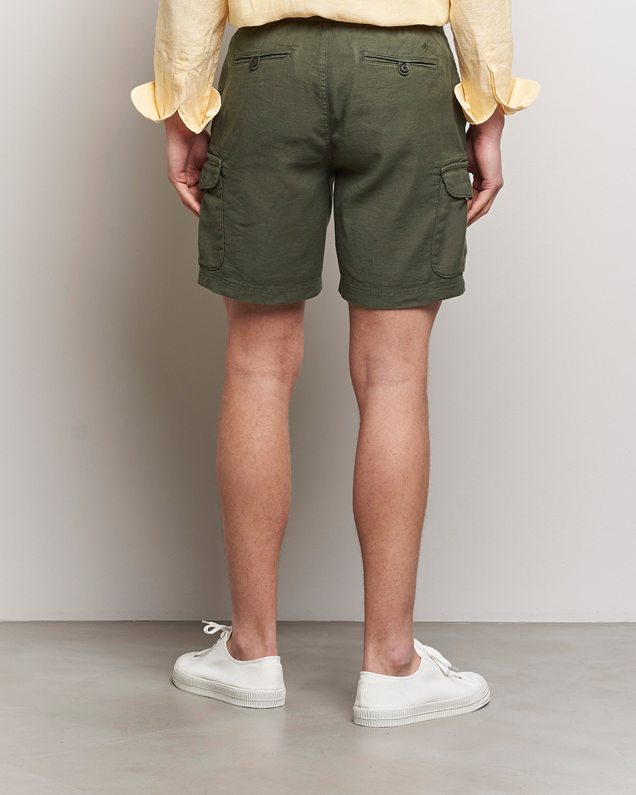 Men | Shorts | Morris | Cargo Linen Shorts Olive