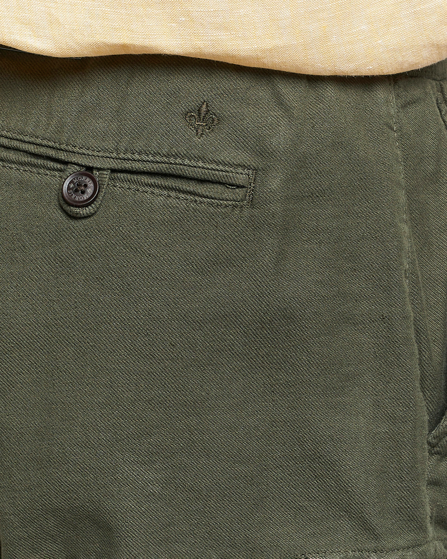 Men | Shorts | Morris | Cargo Linen Shorts Olive